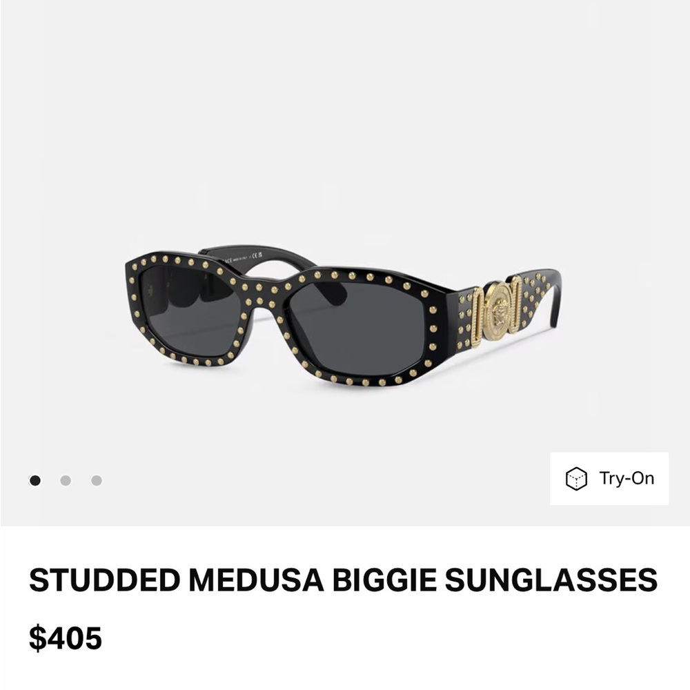 AUTHENTIC Studded Medusa Versace Sunglasses Unisex